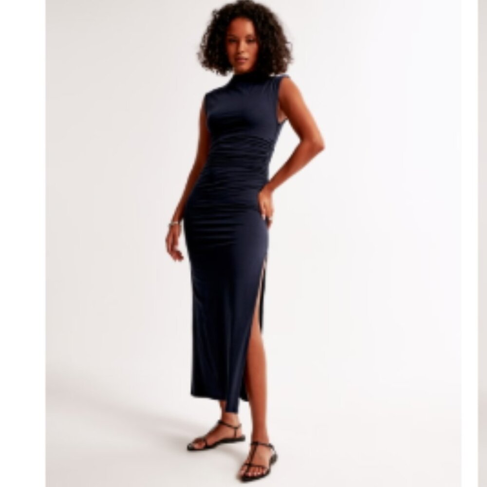 The A&F Paloma Maxi Dress - Frosty Olive XXL